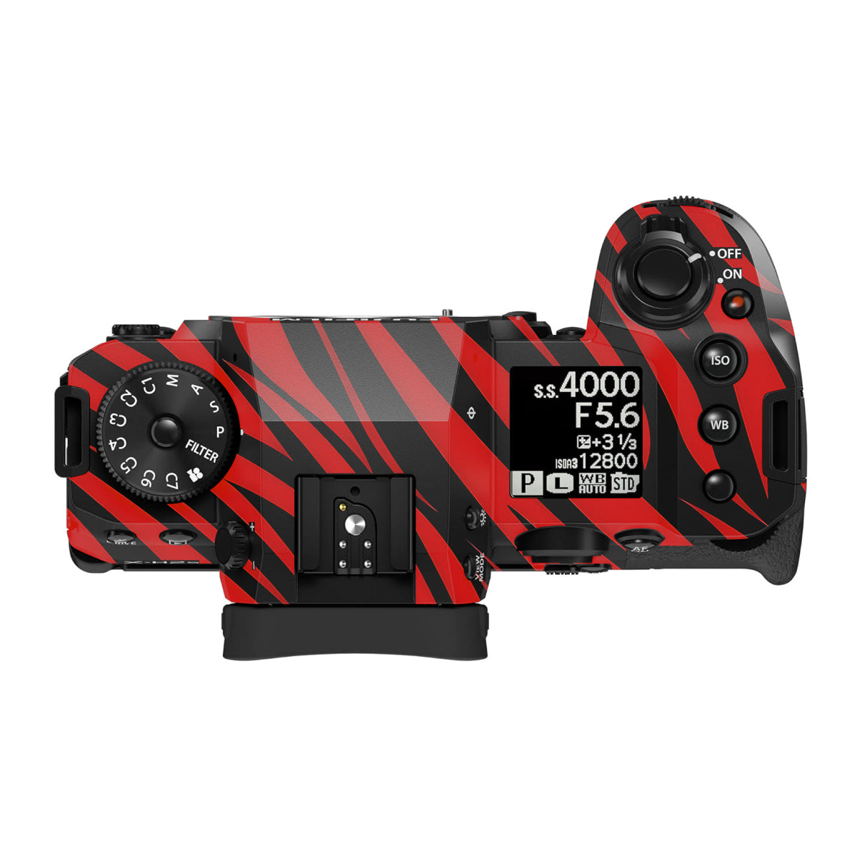 Red and Black Stripes Fujifilm X-H2S Camera Skin