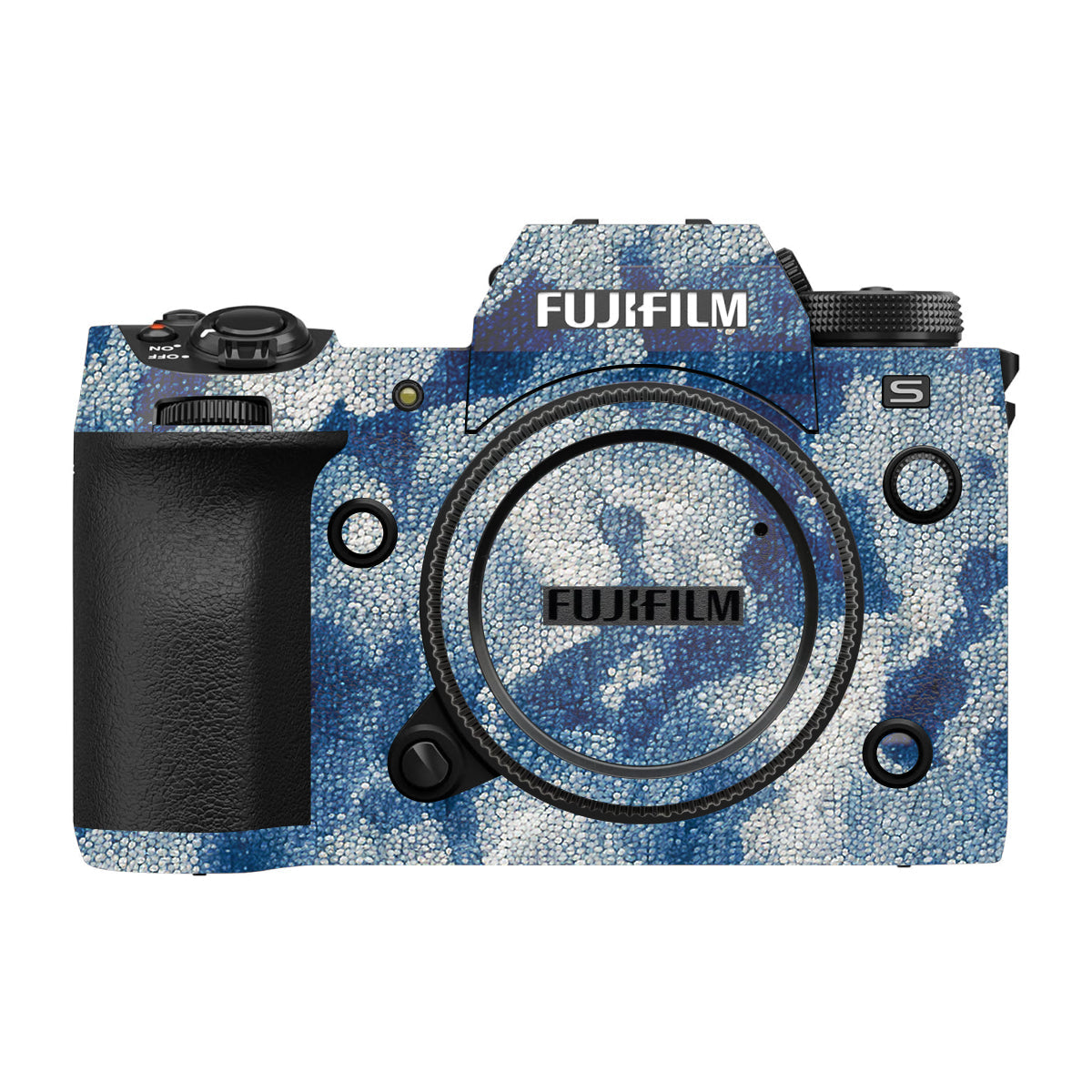 Blue Watercolor Fabric Fujifilm X-H2S Camera Skin