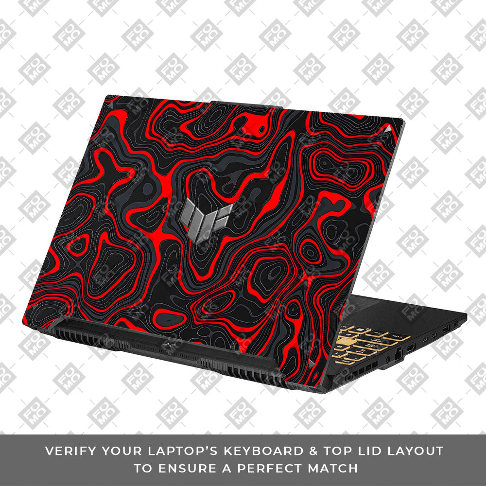 Crimson Waves Asus TUF F16 and A16 Laptop Skin