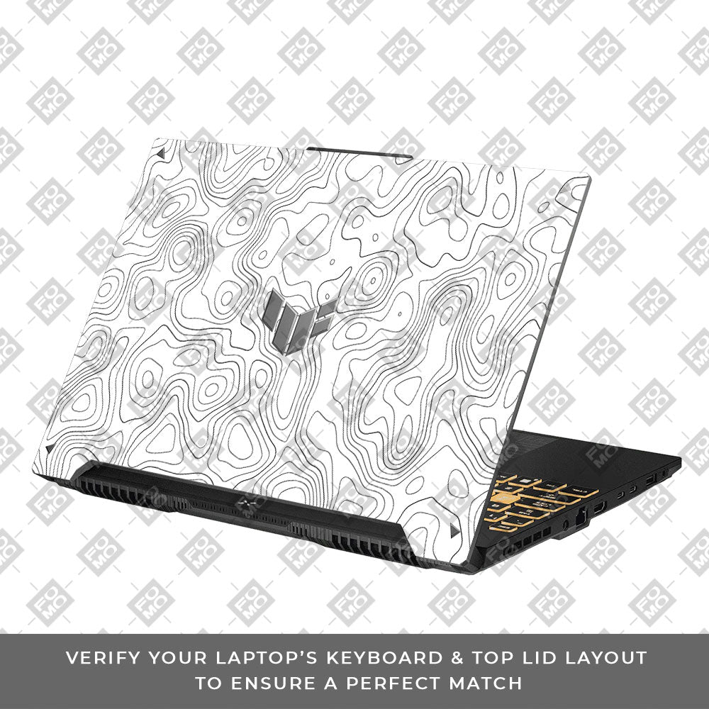 White Contour Design Asus TUF F16 and A16 Laptop Skin