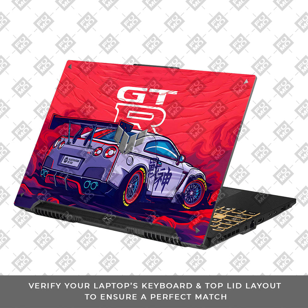 Nissan GTR Racing Edition Asus TUF Gaming F16 and TUF Gaming A16 3D Laptop Skin