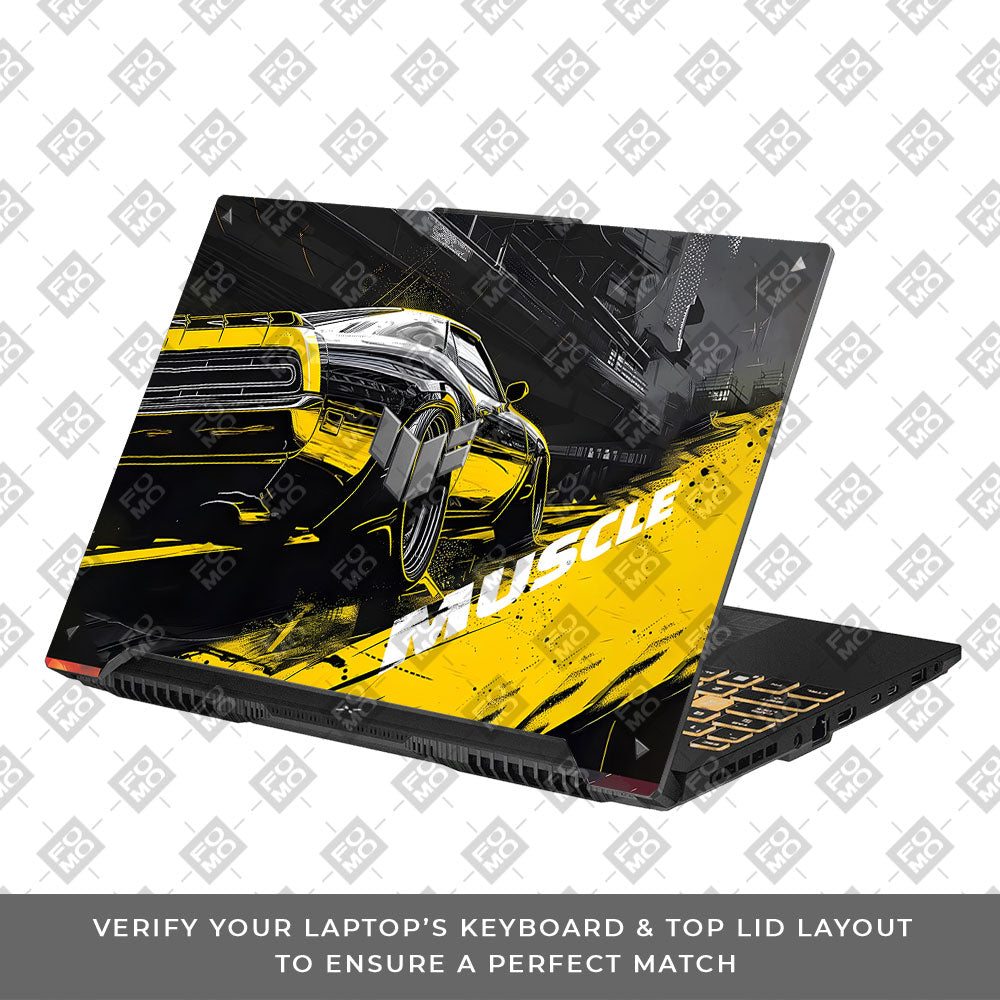 Black Muscle Asus TUF F16 and A16 Laptop Skin