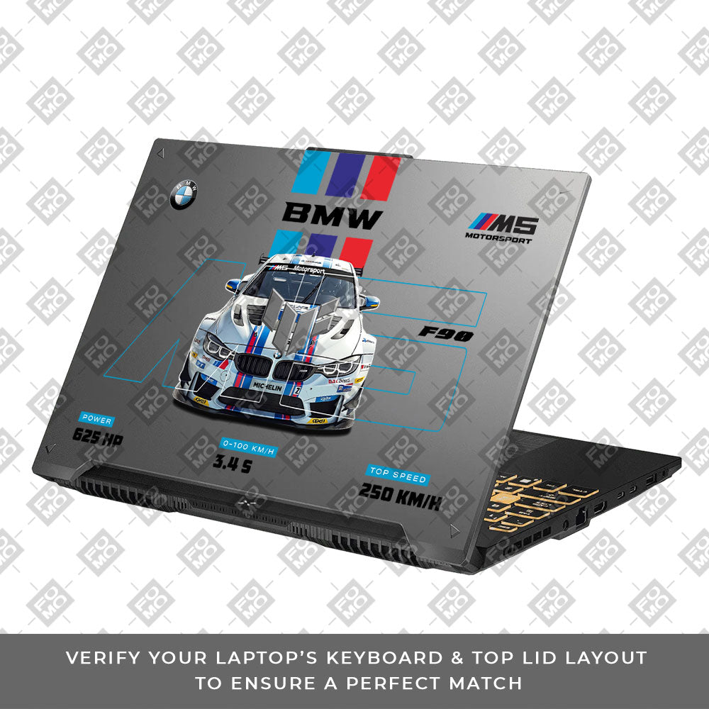 Transparent BMW M5 Asus TUF F16 and A16 Laptop Skin