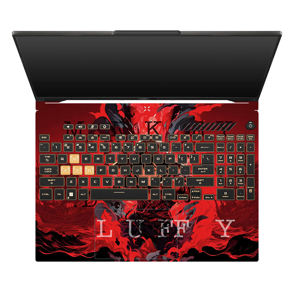 Red King Luffy Asus TUF Gaming F16 and TUF Gaming A16 3D Laptop Skin