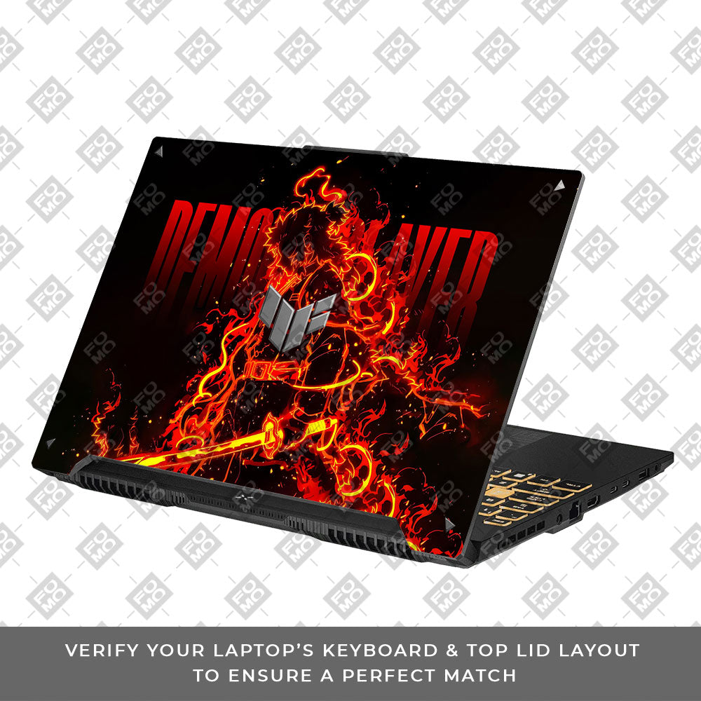Rengoku Blazing Inferno Asus TUF F16 and A16 Laptop Skin
