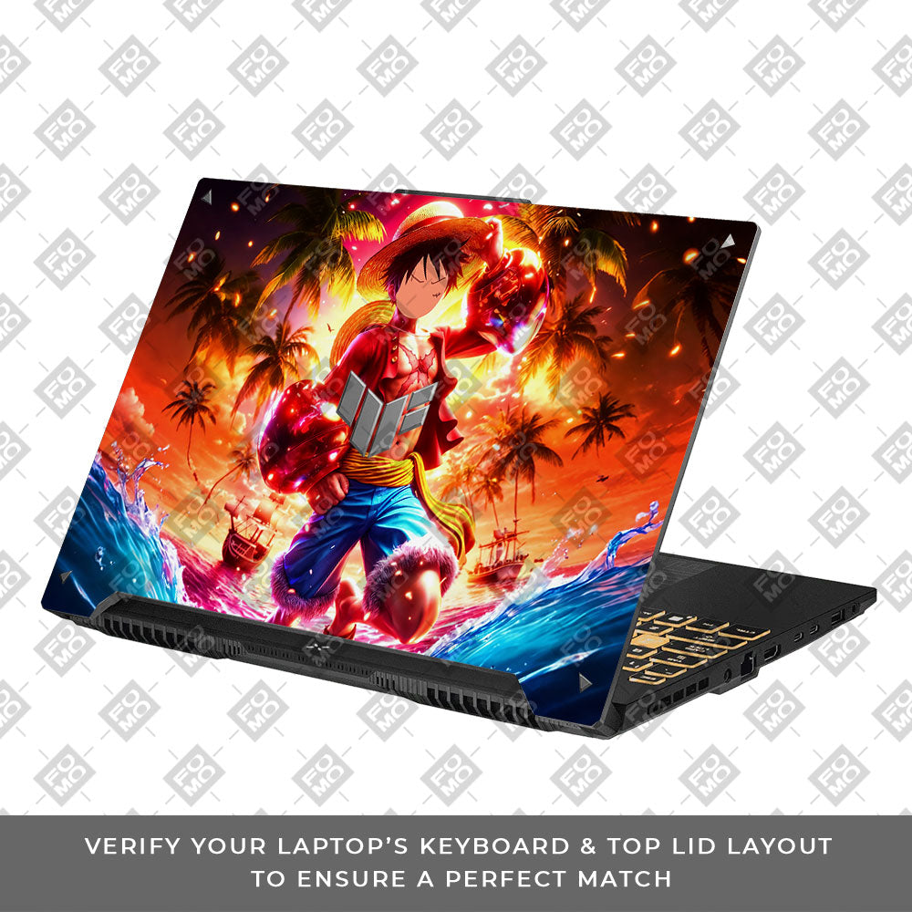 Luffy's Radiant Will Asus TUF F16 and A16 Laptop Skin