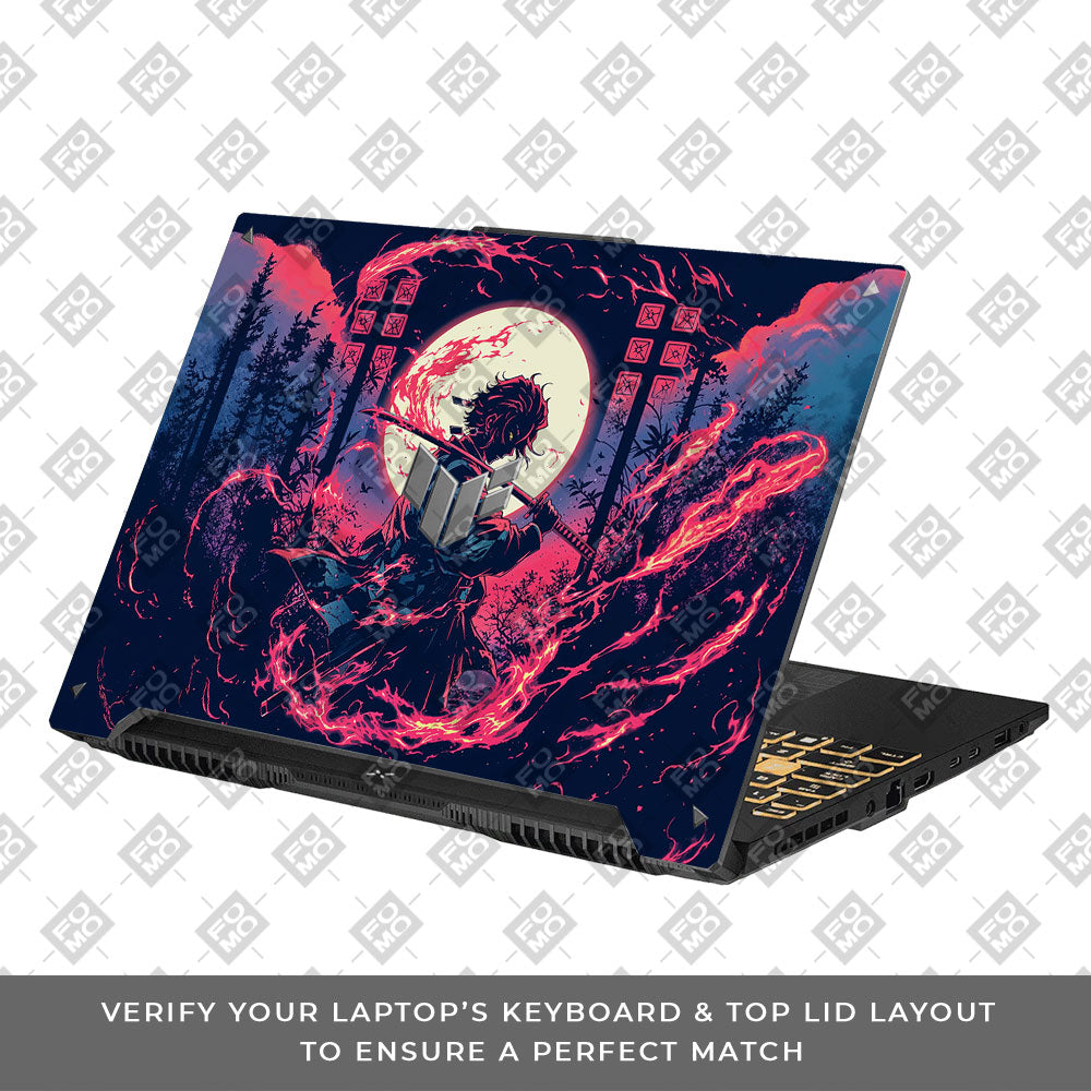 Tanjiro's Flame of Ember Asus TUF F16 and A16 Laptop Skin