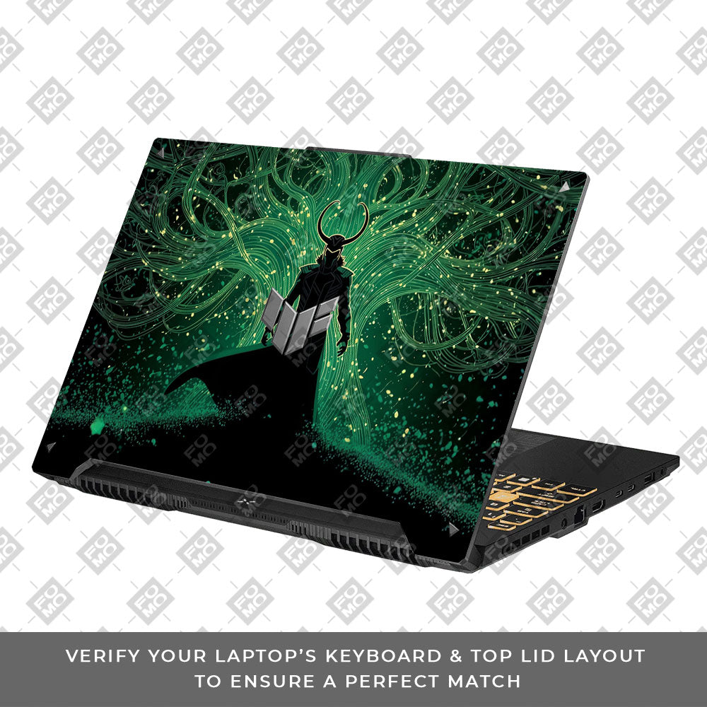 Loki God of Mischief Neon Asus TUF F16 and A16 Laptop Skin