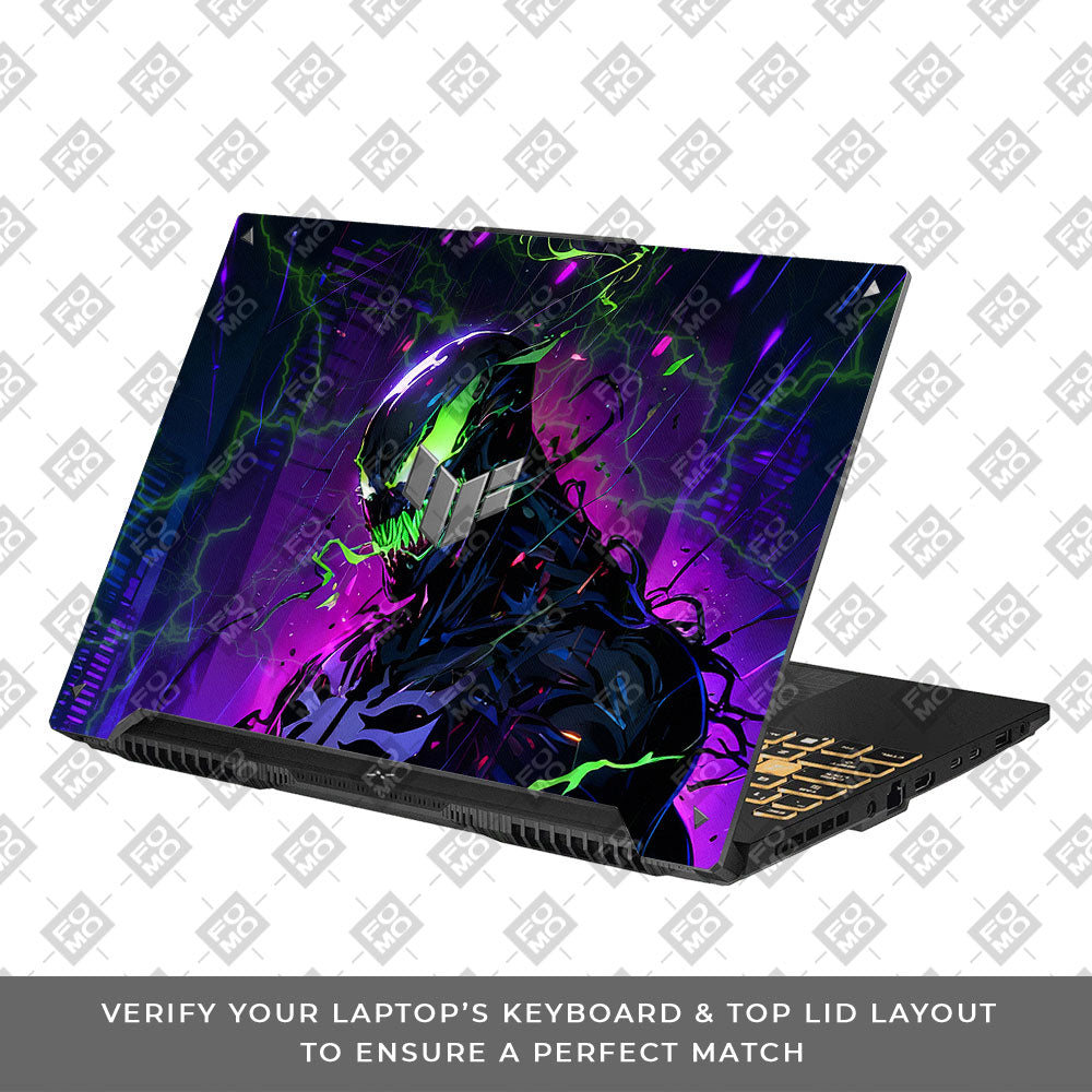 Venom Chaos Surge Asus TUF Gaming F16 and TUF Gaming A16 3D Laptop Skin