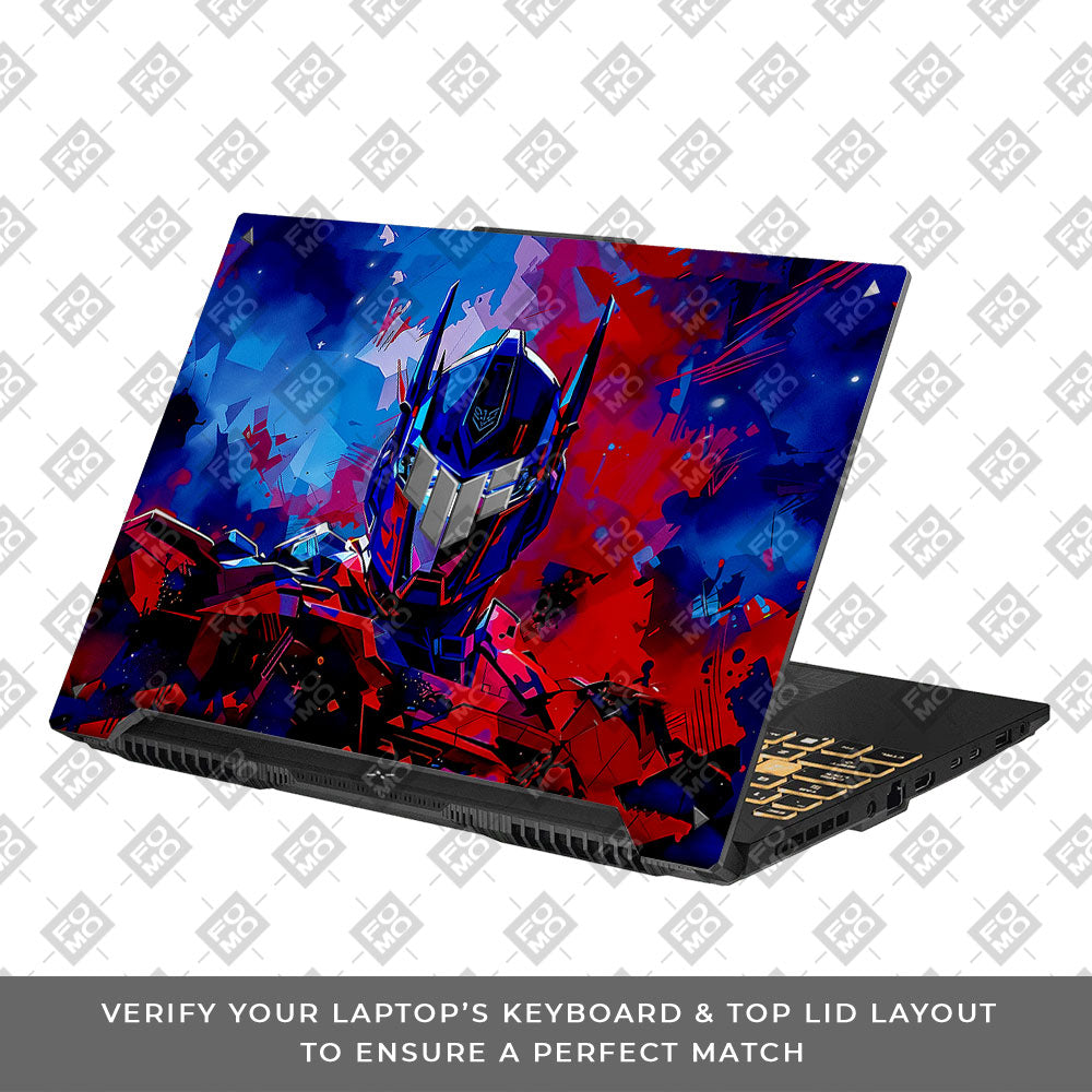 Optimus Prime Transformer Asus TUF F16 and A16 Laptop Skin