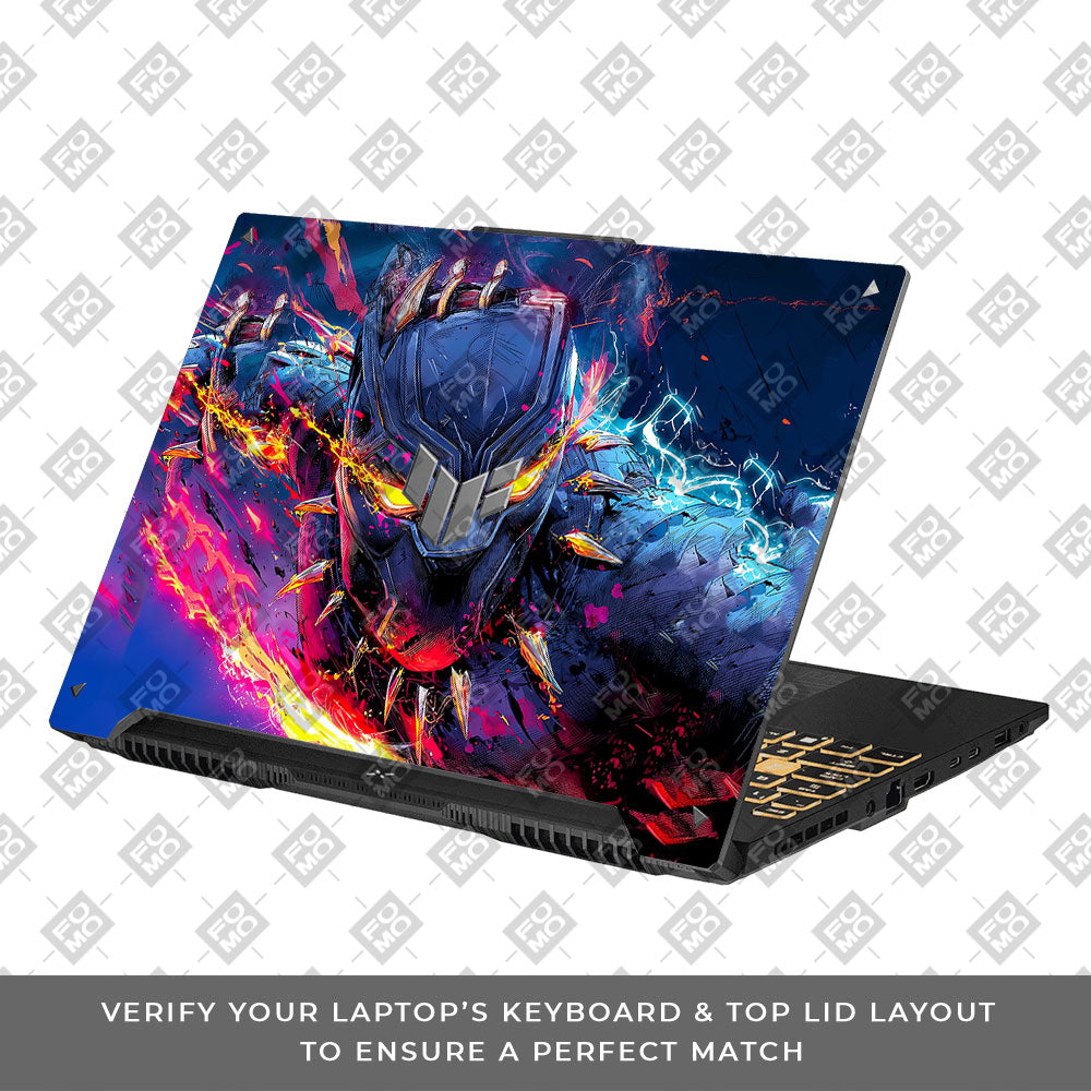 Vibranium Fury Wakandan Charge Asus TUF F16 and A16 Laptop Skin