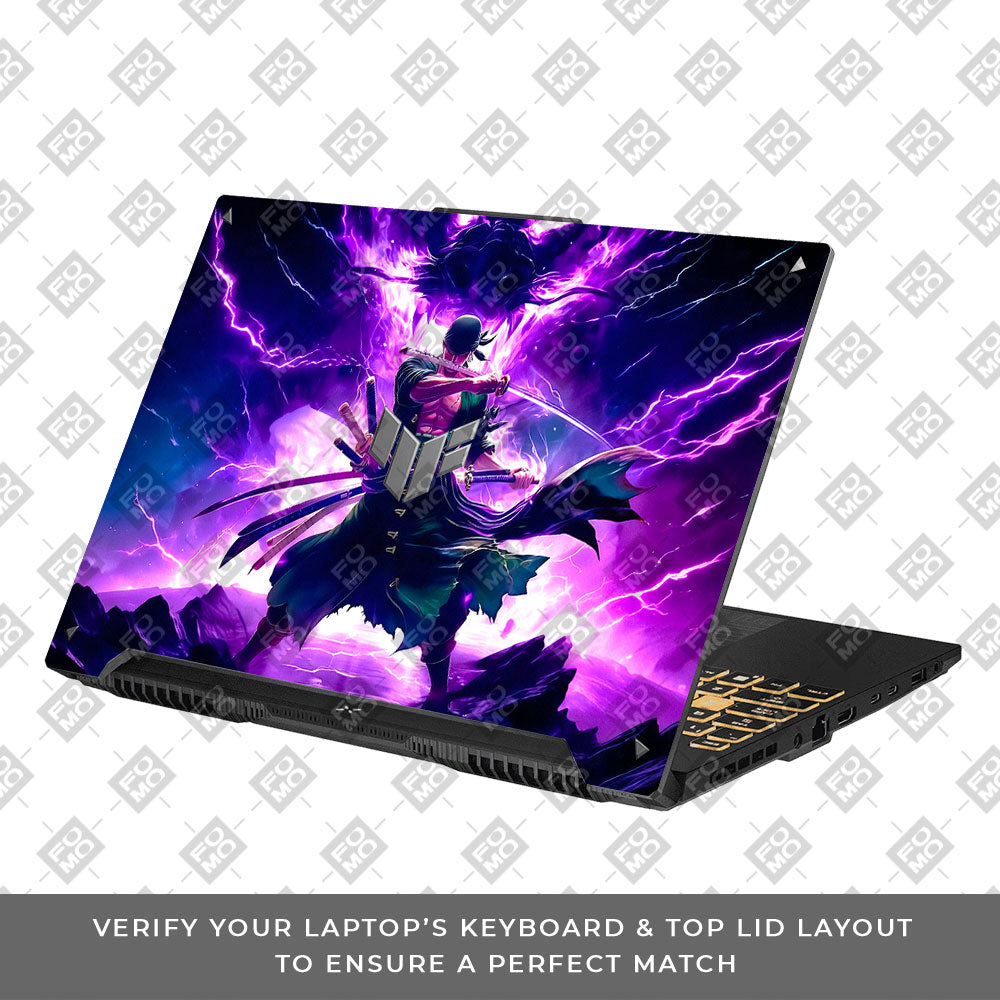 Roronoa Zoro Hell Mode Asus TUF F16 and A16 Laptop Skin