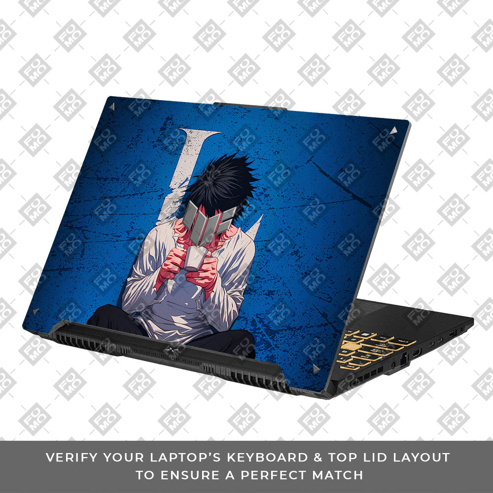 Death Note L Lawliet Asus TUF F16 and A16 Laptop Skin