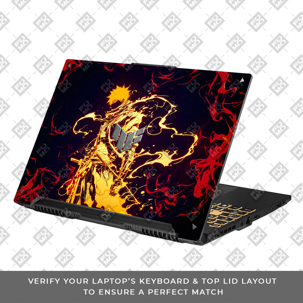 Bleach Ichigo Bankai Form Asus TUF F16 and A16 Laptop Skin