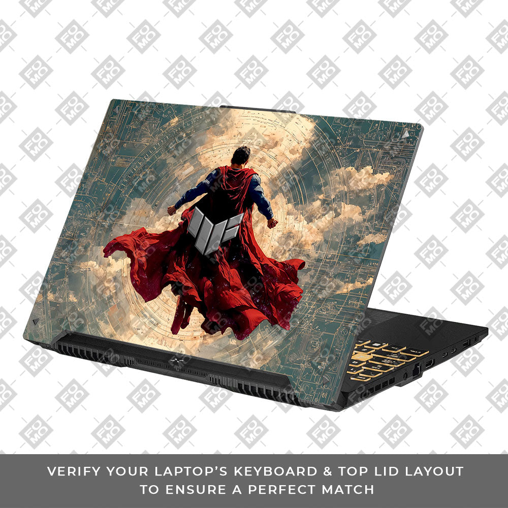 Superman Ascends Asus TUF Gaming F16 and TUF Gaming A16 3D Laptop Skin