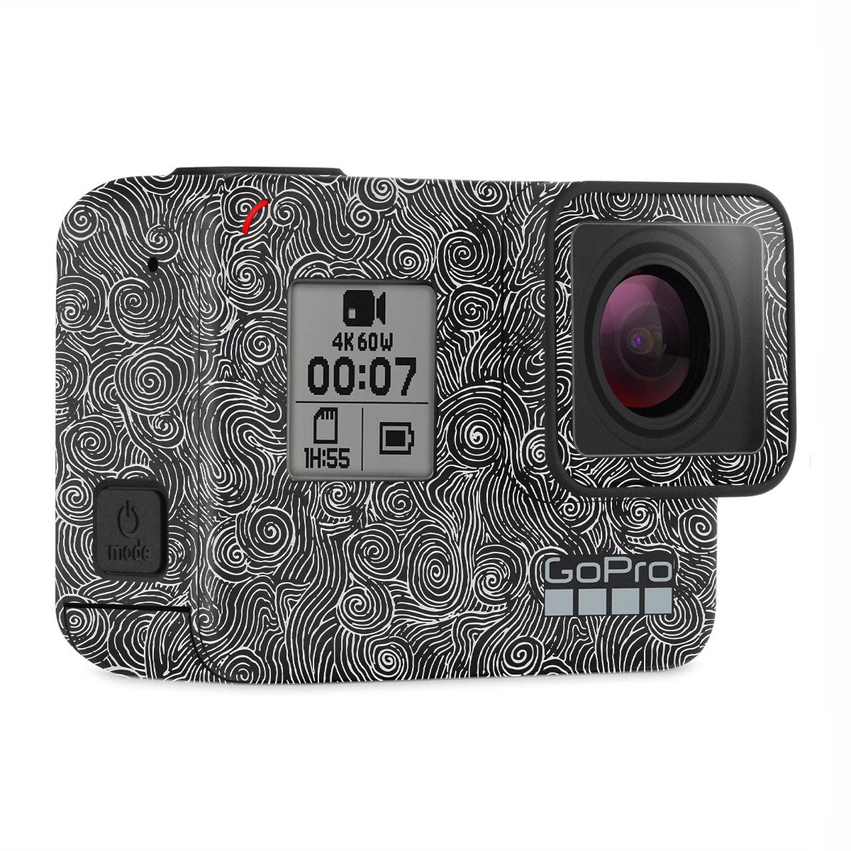 White Spirals GoPro Hero 7 Camera Skins
