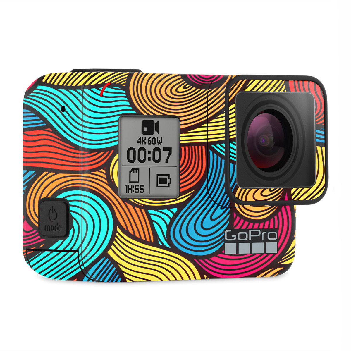 Retro Colorful Doodle Art Pattern GoPro Hero 7 Camera Skins