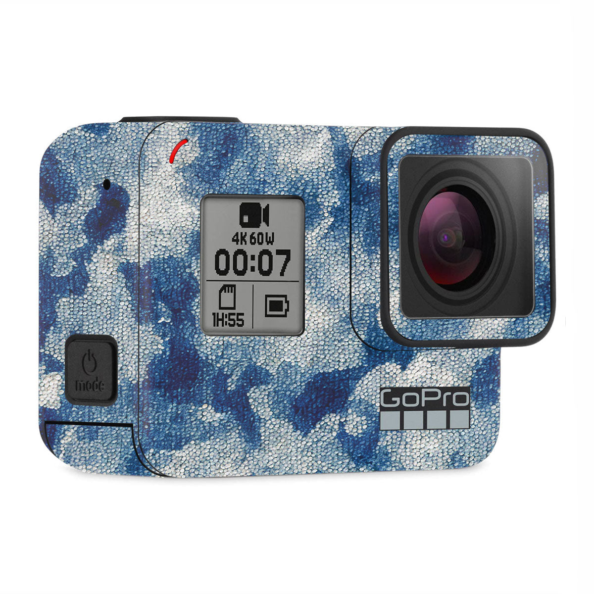 Blue Watercolor Fabric GoPro Hero 7 Camera Skins