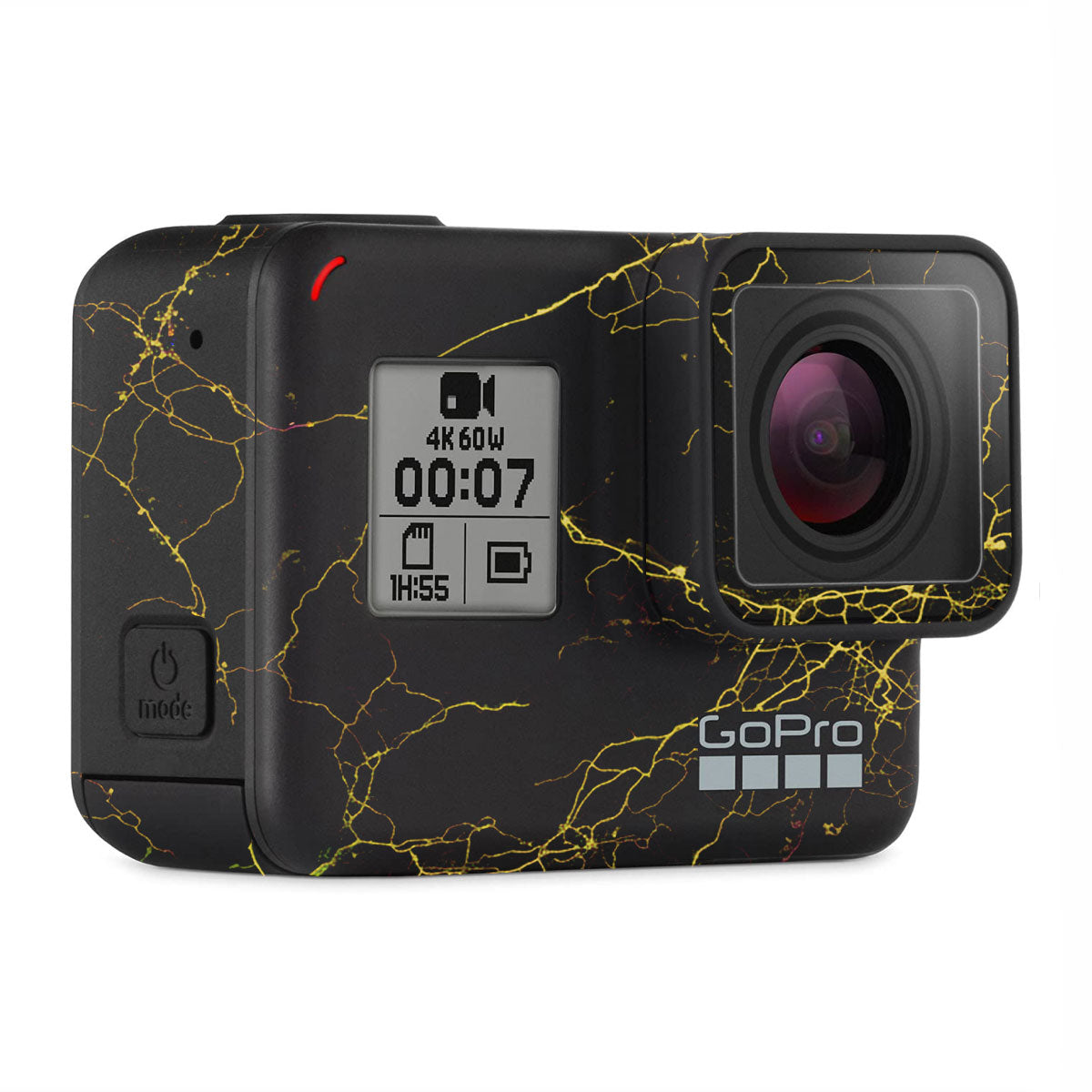 Electric Gold Veins GoPro Hero 7 Camera Skins