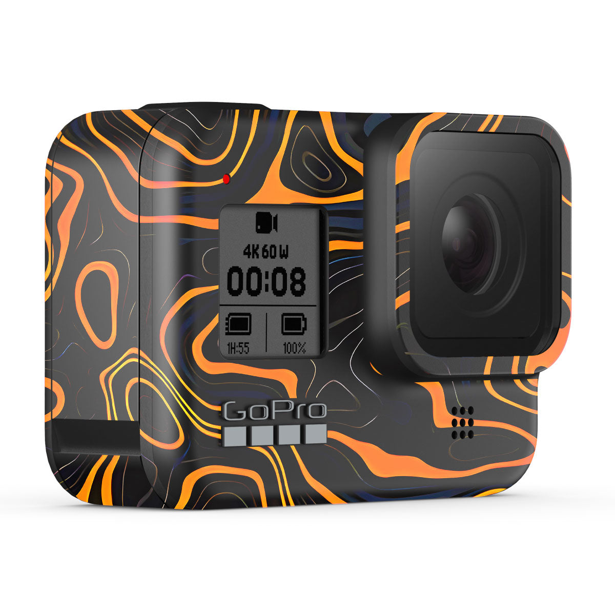 Amber Topographic Waves GoPro Hero 8 Camera Skins