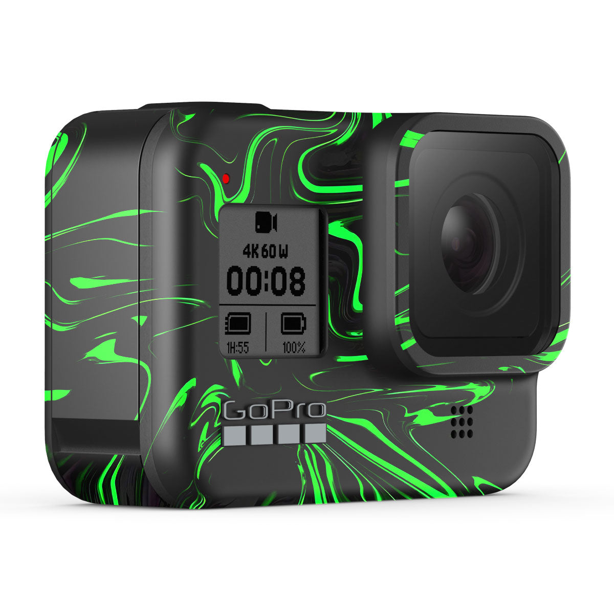 Green Liquid Pattern GoPro Hero 8 Camera Skins