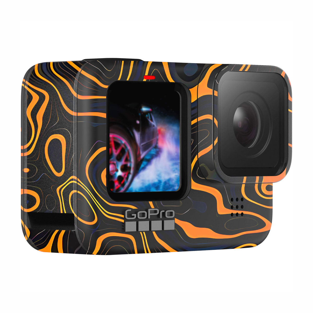 Amber Topographic Waves GoPro Hero 13 Camera Skin