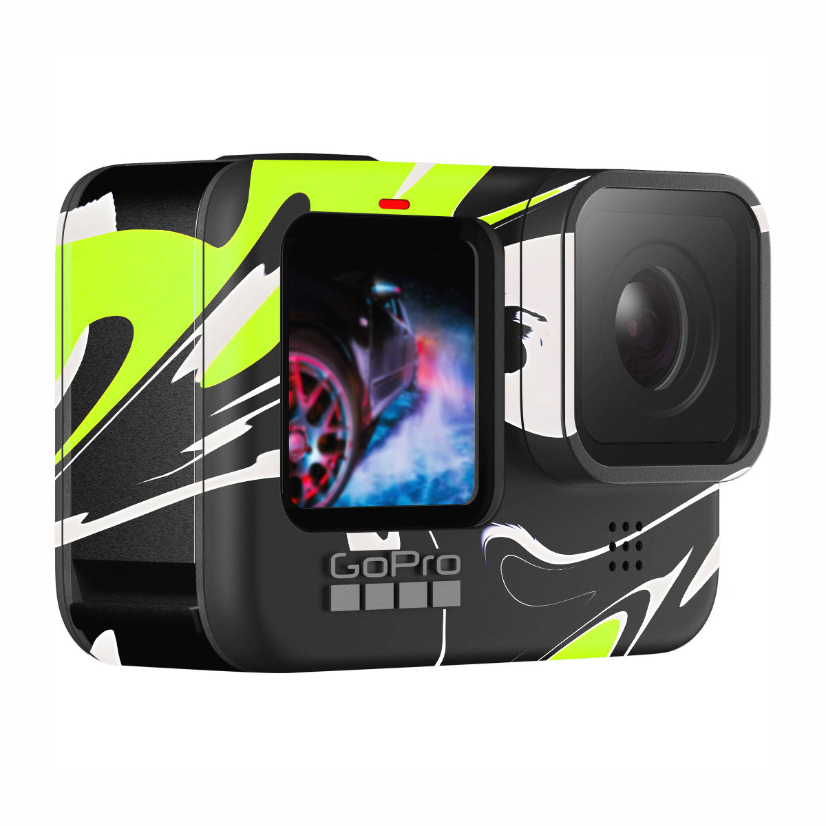 Neon Green and Black Pattern GoPro Hero 10 Camera Skin