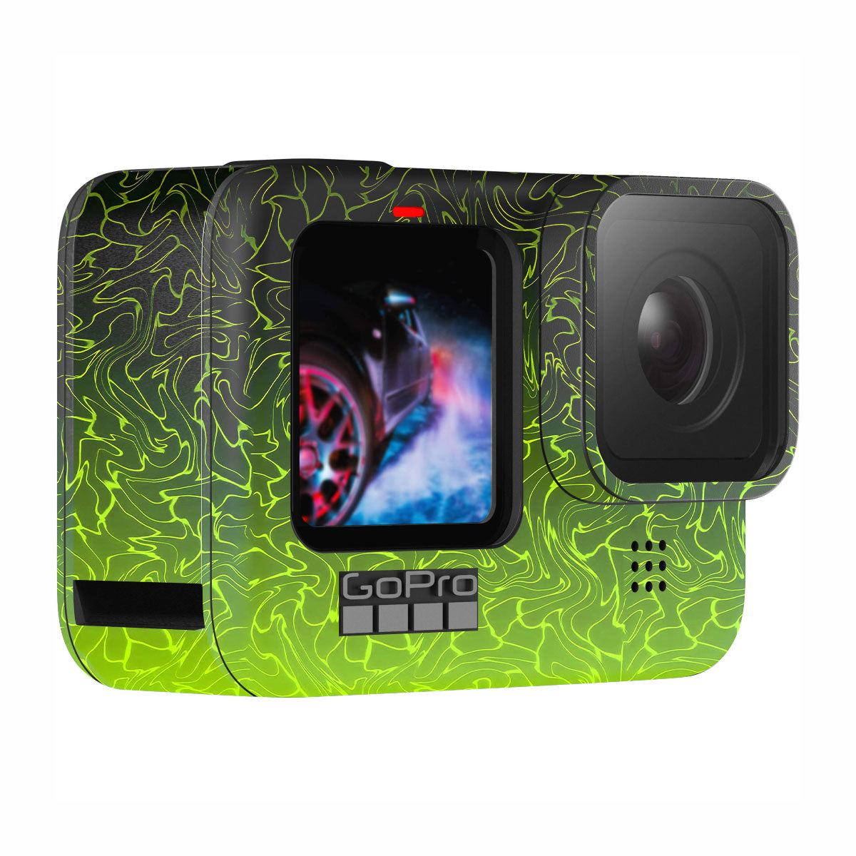 Lime Yellow to Black Gradient GoPro Hero 10 Camera Skin