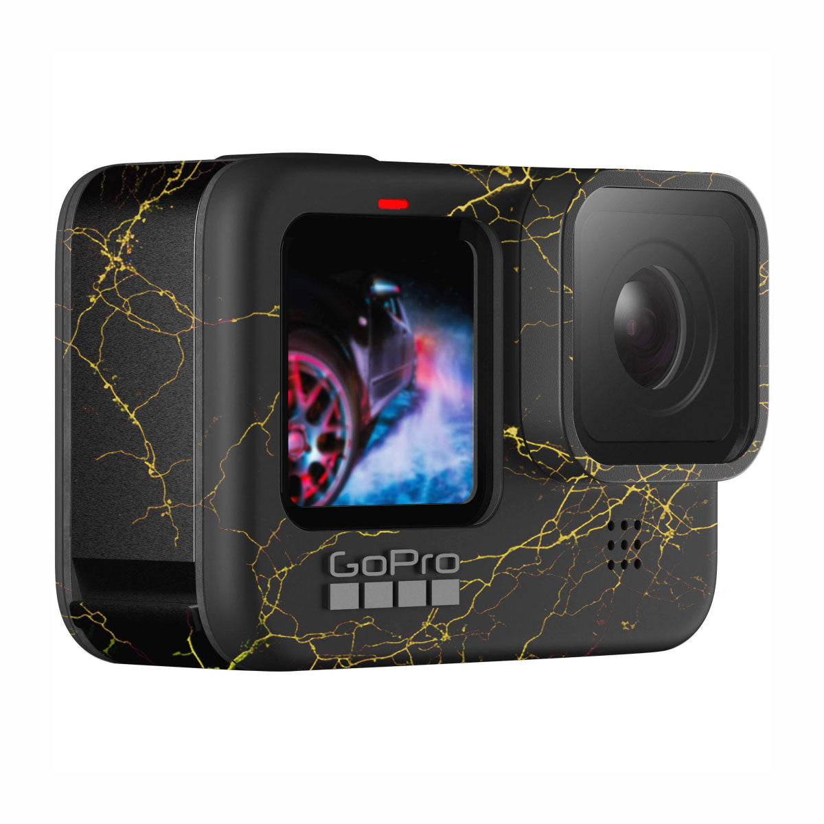 Electric Gold Veins GoPro Hero 9 Camera Skins