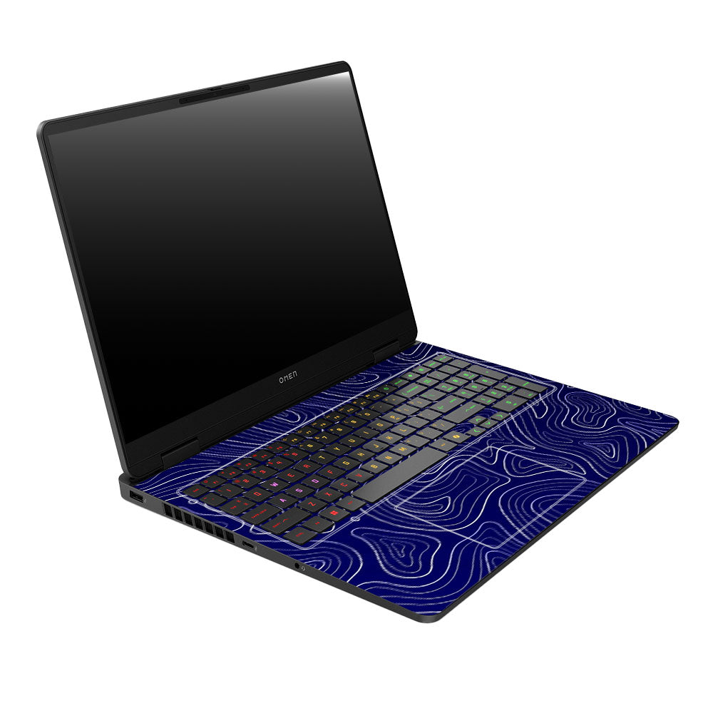 Deep Blue Contour Depths HP Omen Gaming 16 2025, 2026 Laptop Skin