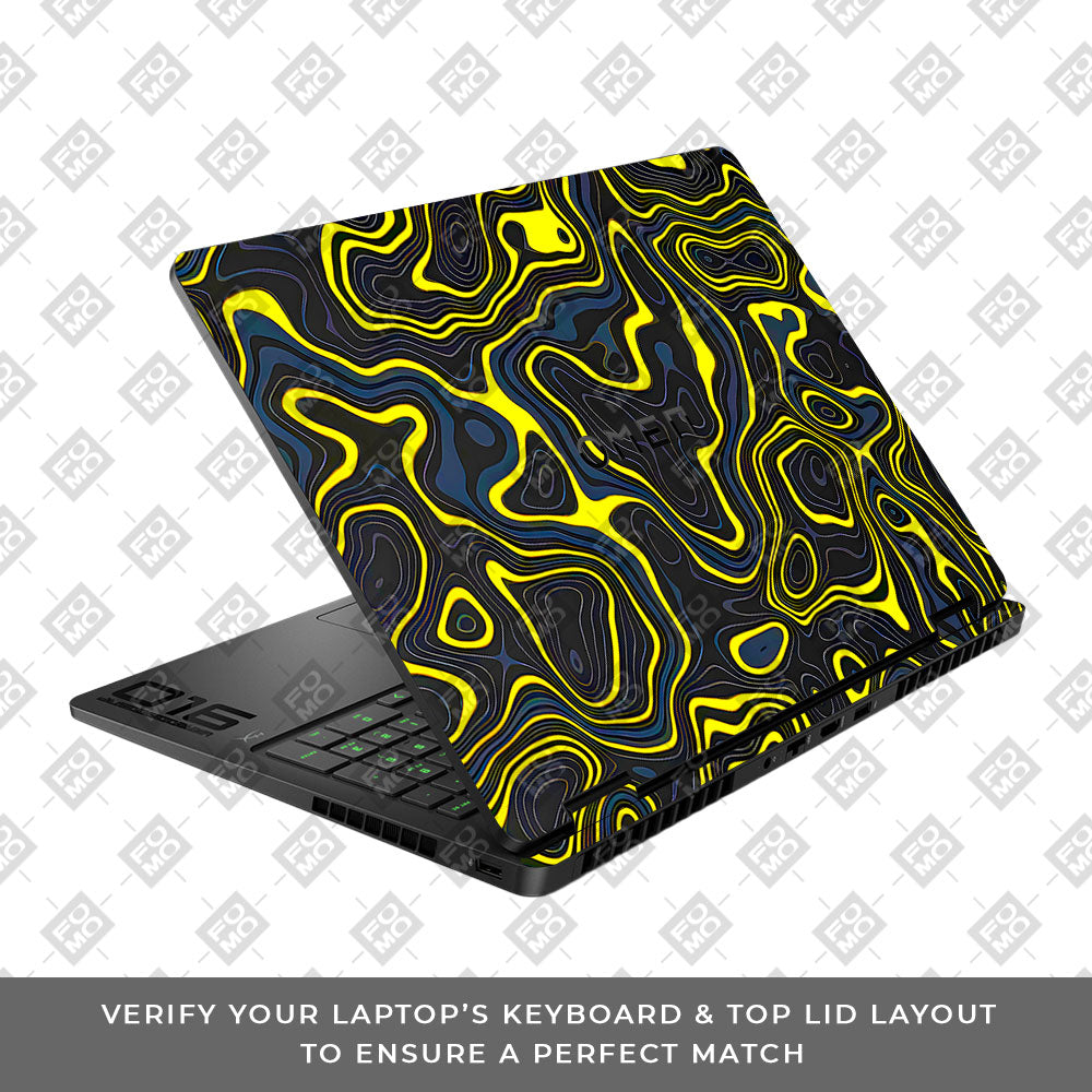 Neon Lava Contours HP Omen Gaming 16 2025, 2026 Laptop Skin