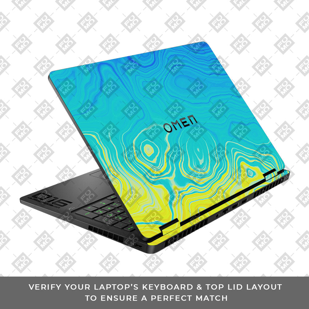 Ocean Gradient Waves HP Omen Gaming 16 2025, 2026 Laptop Skin