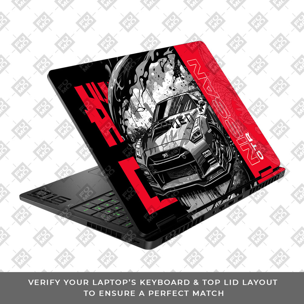 Nissan GTR Thrill HP Omen Gaming 16 2025, 2026 Laptop Skin