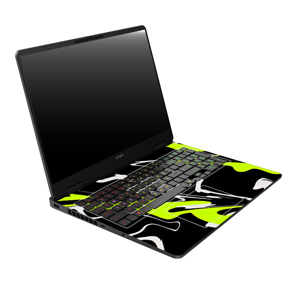 Neon Green and Black Patterns HP Omen Gaming 16 2025, 2026 Laptop Skin