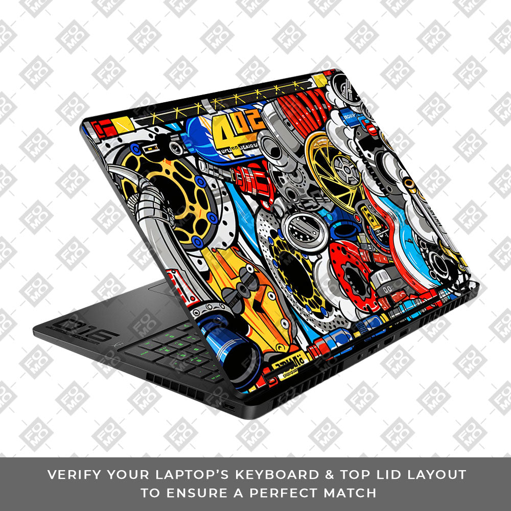 Mechanical Chaos HP Omen Gaming 16 2025, 2026 Laptop Skin