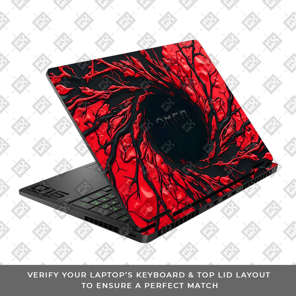 Spiderman Web Red HP Omen Gaming 16 2025, 2026 Laptop Skin