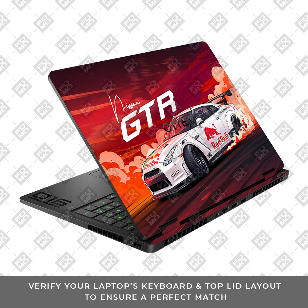 Nissan GTR Red Bull Drift Fury HP Omen Gaming 16 2025, 2026 Laptop Skin