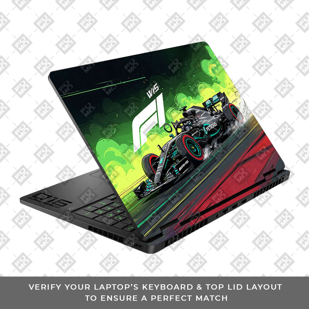 W15 F1 Red Bull x AMG Velocity HP Omen Gaming 16 2025, 2026 Laptop Skin