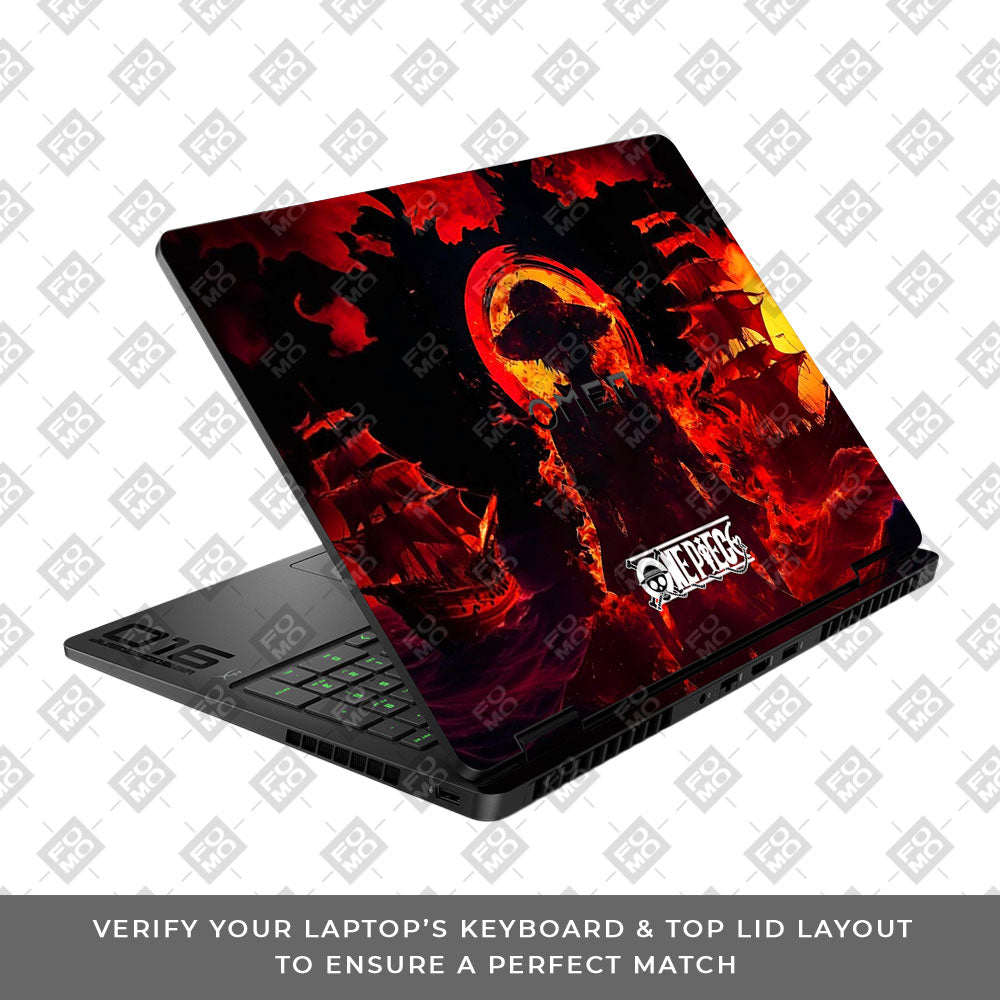 Luffy's Burning Tide HP Omen Gaming 16 2025, 2026 Laptop Skin