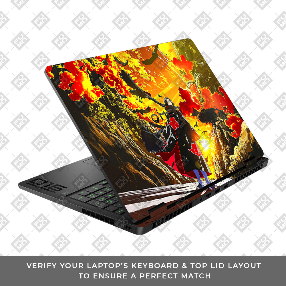 Itachi with Flock of Crows HP Omen Gaming 16 2025, 2026 Laptop Skin