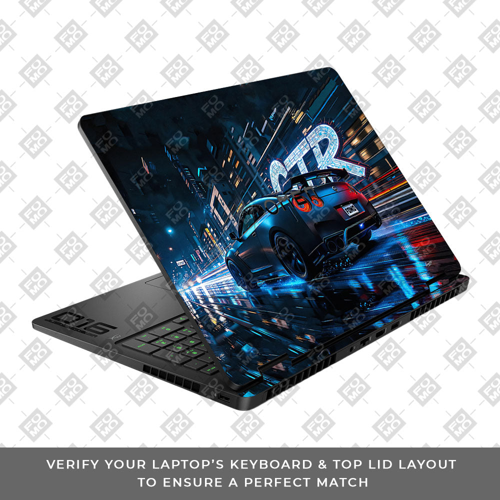 Neon GTR Nights HP Omen Gaming 16 2025, 2026 Laptop Skin
