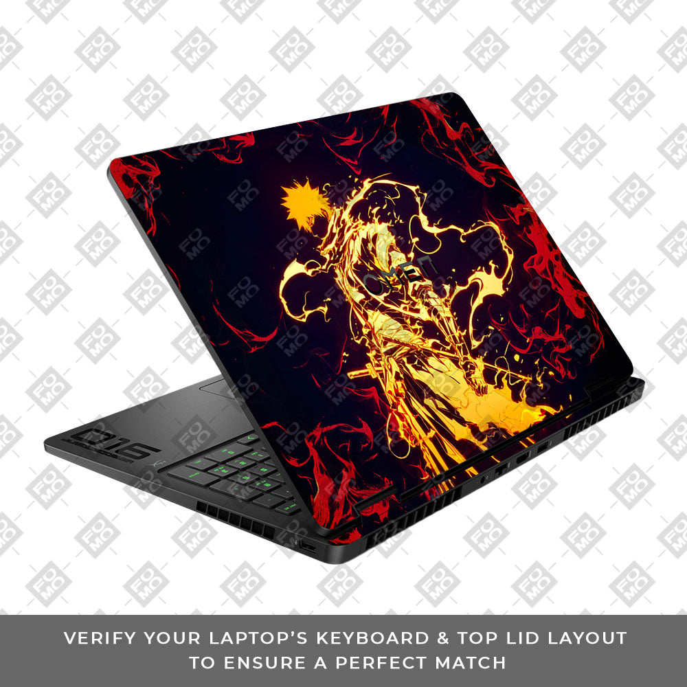 Bleach Ichigo Bankai Form HP Omen Gaming 16 2025, 2026 Laptop Skin