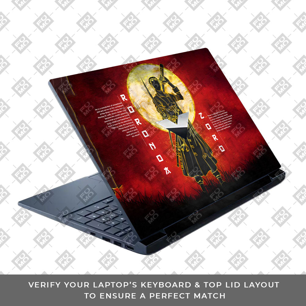 Zoro Under Golden Moon HP Victus Laptop Skin