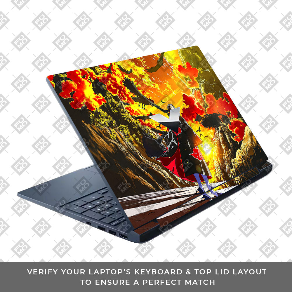 Itachi with Flock of Crows HP Victus Laptop Skin