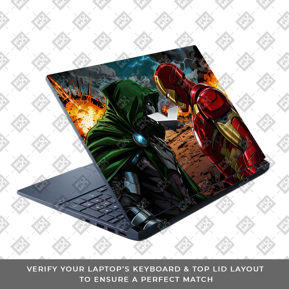 Iron Man vs Doom HP Victus Laptop Skin