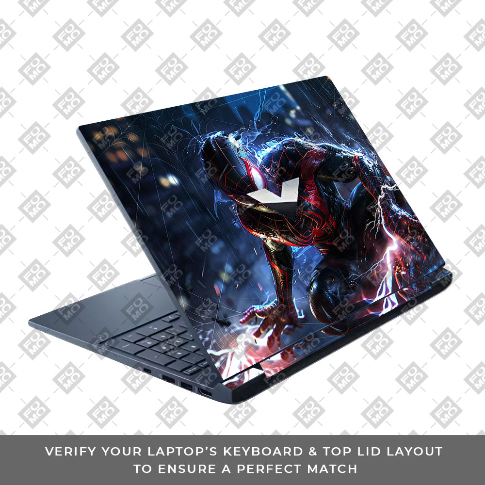 Miles Morales Shockwave HP Victus 3D Laptop Skin