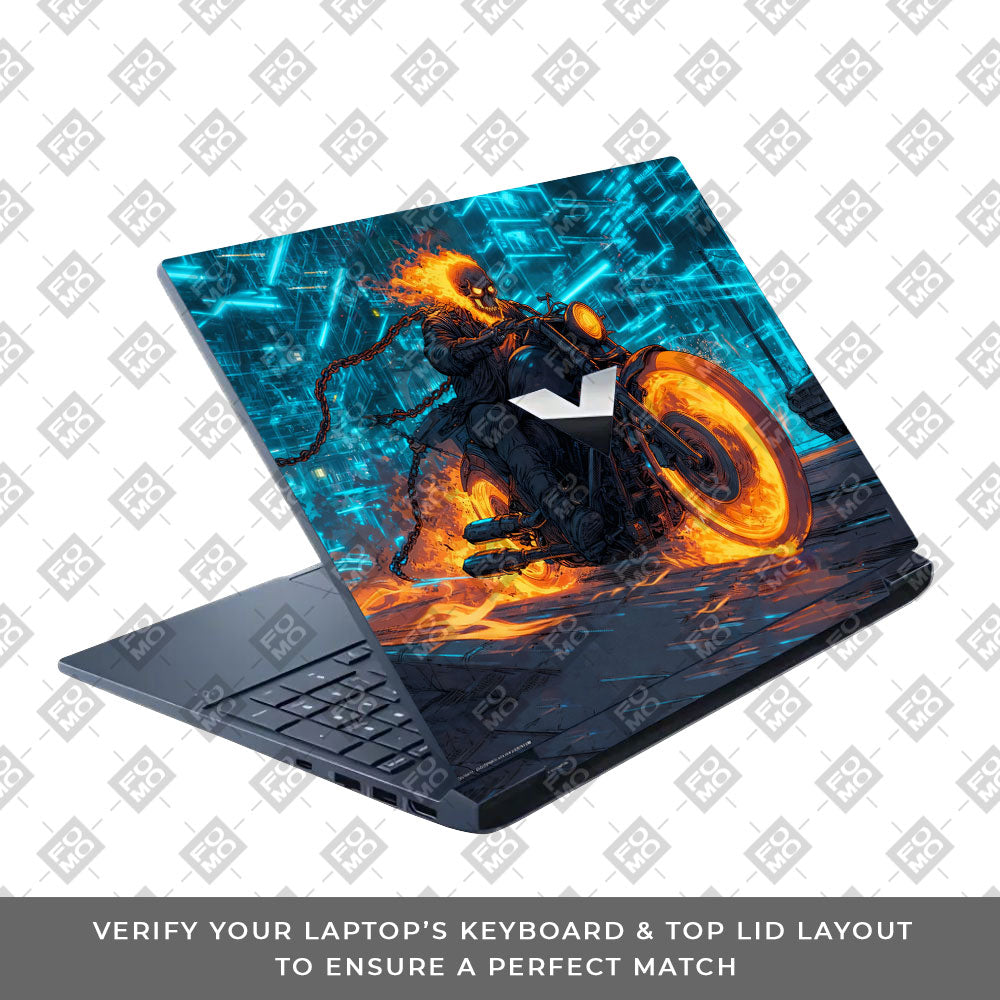 Hellfire Rider HP Victus Laptop Skin