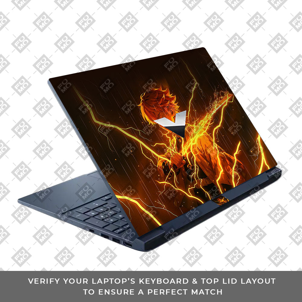 Thunder Soul Lightning Zenitsu HP Victus Laptop Skin