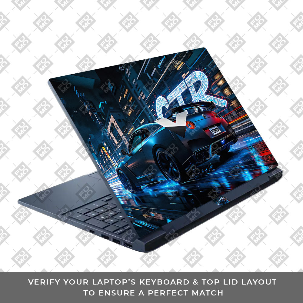 Neon GTR Nights HP Victus Laptop Skin