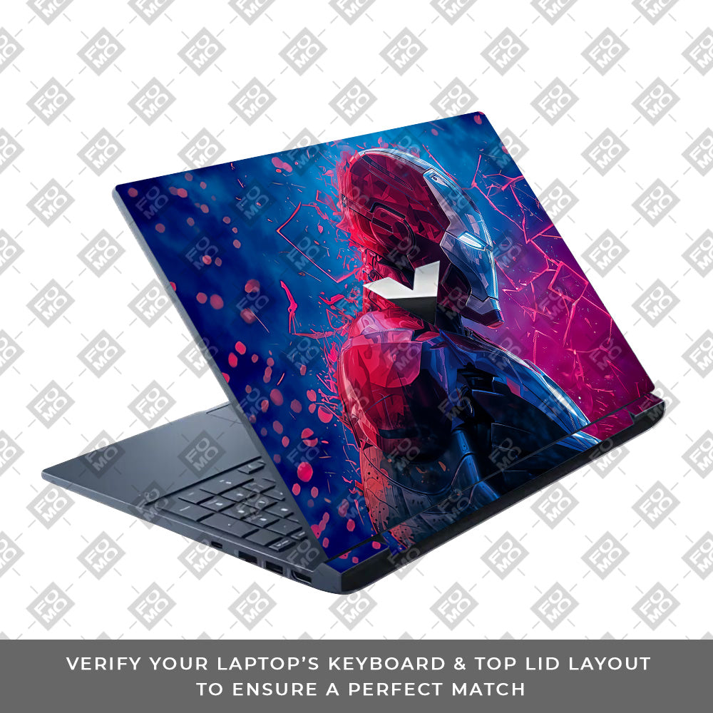 Iron Man Neon Tech HP Victus Laptop Skin